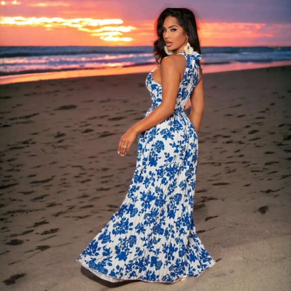 Shein Floral Maxi Dress Size 12 - Picture 3 of 9